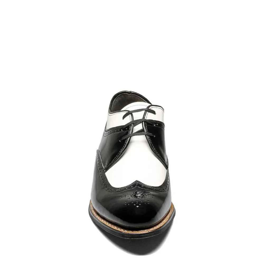 STACY ADAMS mens Dayton oxfords shoes, Black/White, 9 US